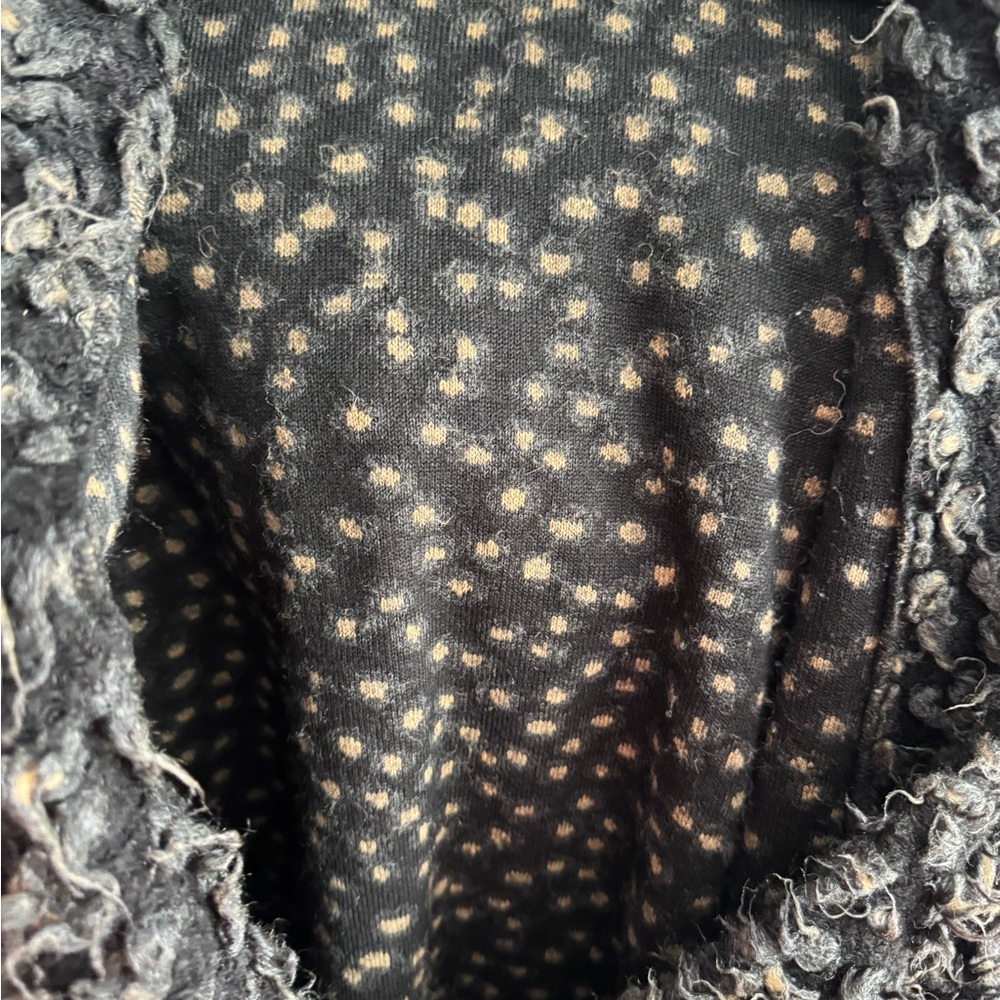 Cozy Curly Faux Fur  Coat - Black multi - Picture 6 of 10